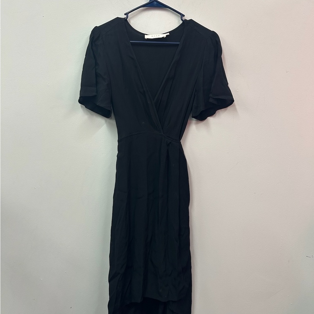 ASTR  Black Wrap Dress Size Medium
